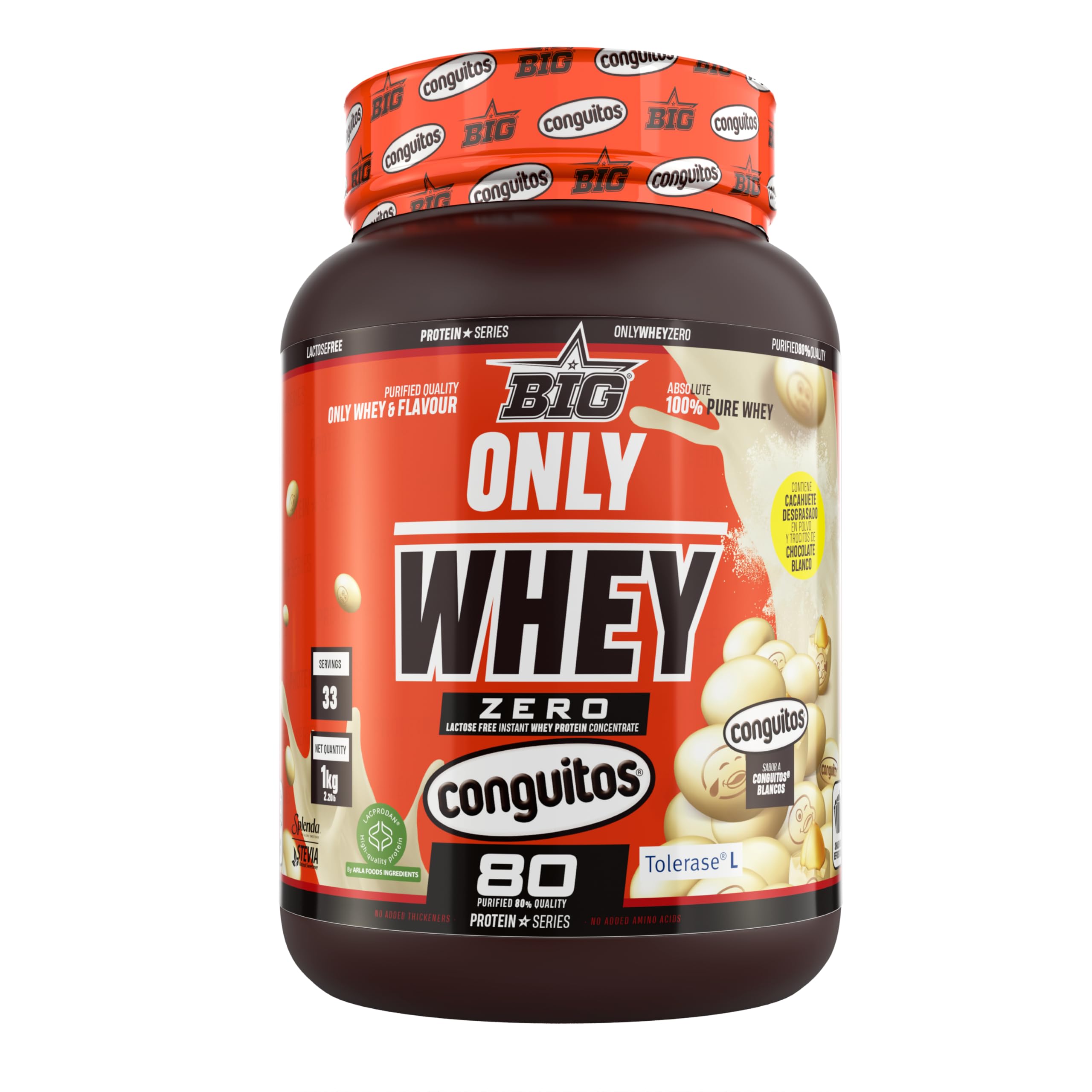BIG - Proteinas Whey - Proteina en Polvo para Desarrollo de Masa Muscular y Recuperación - Materia Prima Premium - Whey Protein Sin Lactosa, Sin Azúcar, Sin Grumos (1Kg, Cacaolat) — view 31