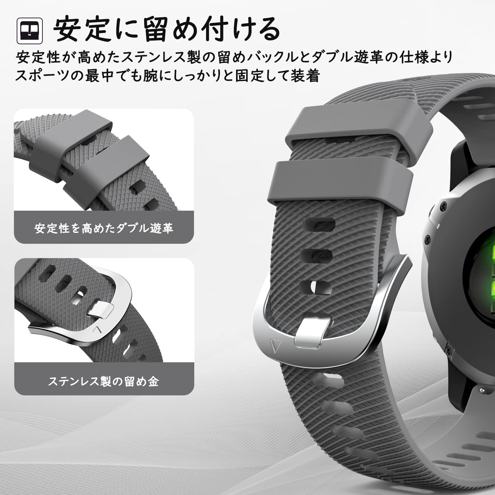Amazon.co.jp: ATiC スマートウォッチバンド 替えベルト 22mm 汎用 