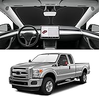 Vista 49 de Parasol de parabrisas de ajuste personalizado para Nissan Titan 2017-2024, bloquea los rayos UV y el calor, parasol de ventana delantera, fácil