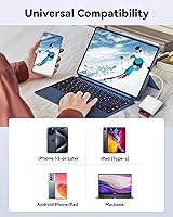 Vista 3 de Lector de tarjetas SD USB C para iPhone 15/teléfono Android/iPad/Mac/computadora portátil, lector de tarjetas micro SD de tres ranuras para tarjetas