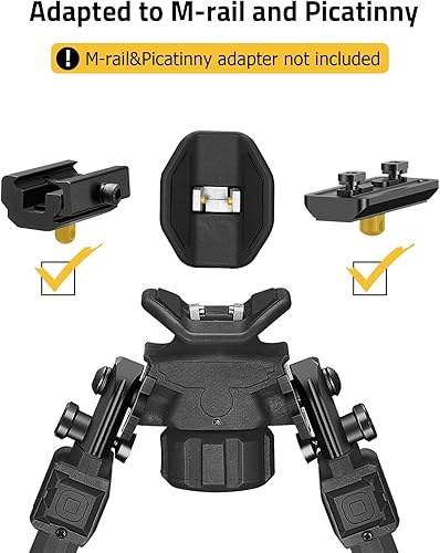 Miniatura 2 de CVLIFE Bipod for Shooting and Hunting,Rifle Bipod Sling Mounting Bipod for Rifle Made of Lightweight High-Strength Polymer