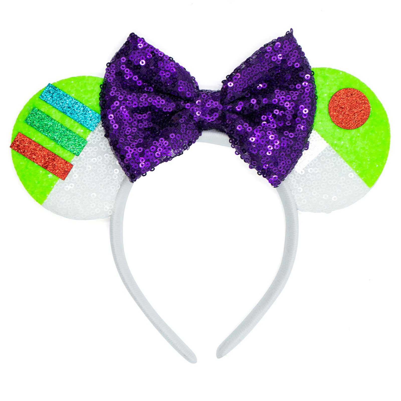 QishGO Halloween Mouse Ear Headband Hair Hoop Headband Mouse Bat Wing Headband Hair Accessories Women.Buzz Lightyear