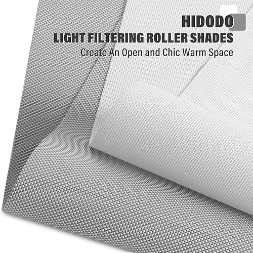 Miniatura 3 de HIDODO Persianas enrollables de filtrado de luz, persianas solares para ventana, cortinas transparentes con protección UV para ventanas, dormitorio,