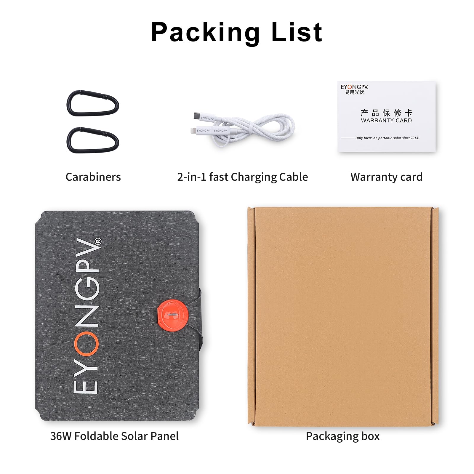 EYONGPV Przenośny składany panel słoneczny 30 W i ładowarka solarna z wyjściem USB-C Croc-Eye, wodoodporna kompaktowa ładowarka solarna IP67 do telefonów, powerbanków, biwakowania, wędrówek, wędrówek