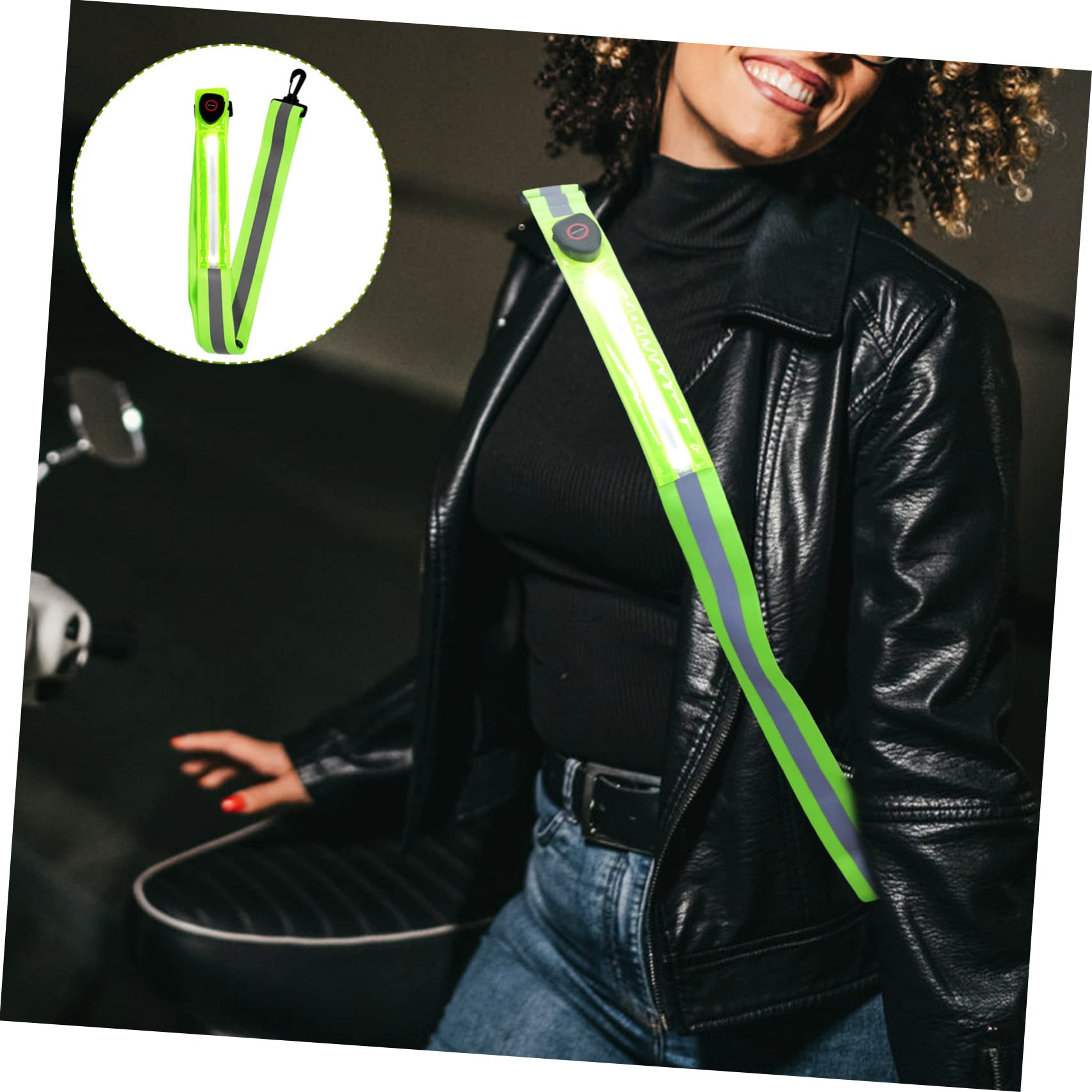 BESPORTBLE 3pièces Réfléchissante LED Rechargeable pour Course Sangle Ajustable Et Haute Visibilité pour Jogging Et Cyclisme