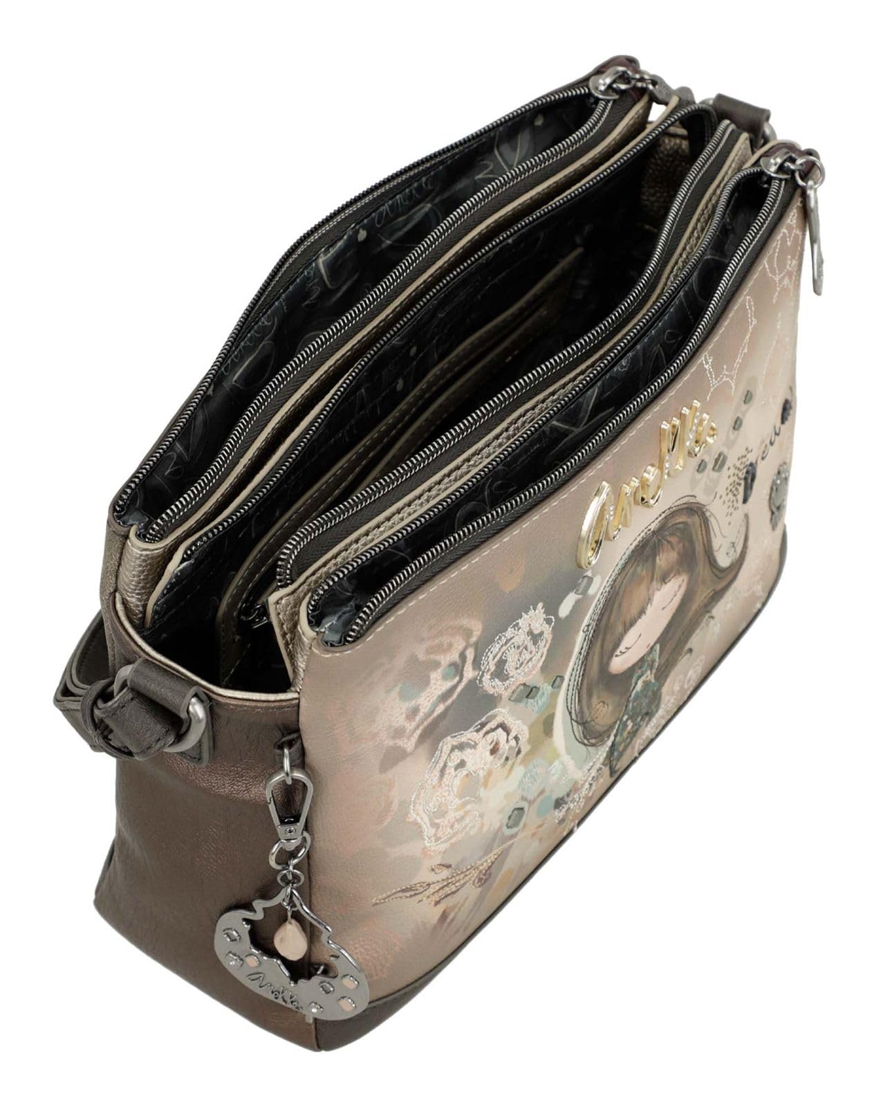 Anekke bolso bandolera Real 3 Compartment Crossbody Bag Multicolor