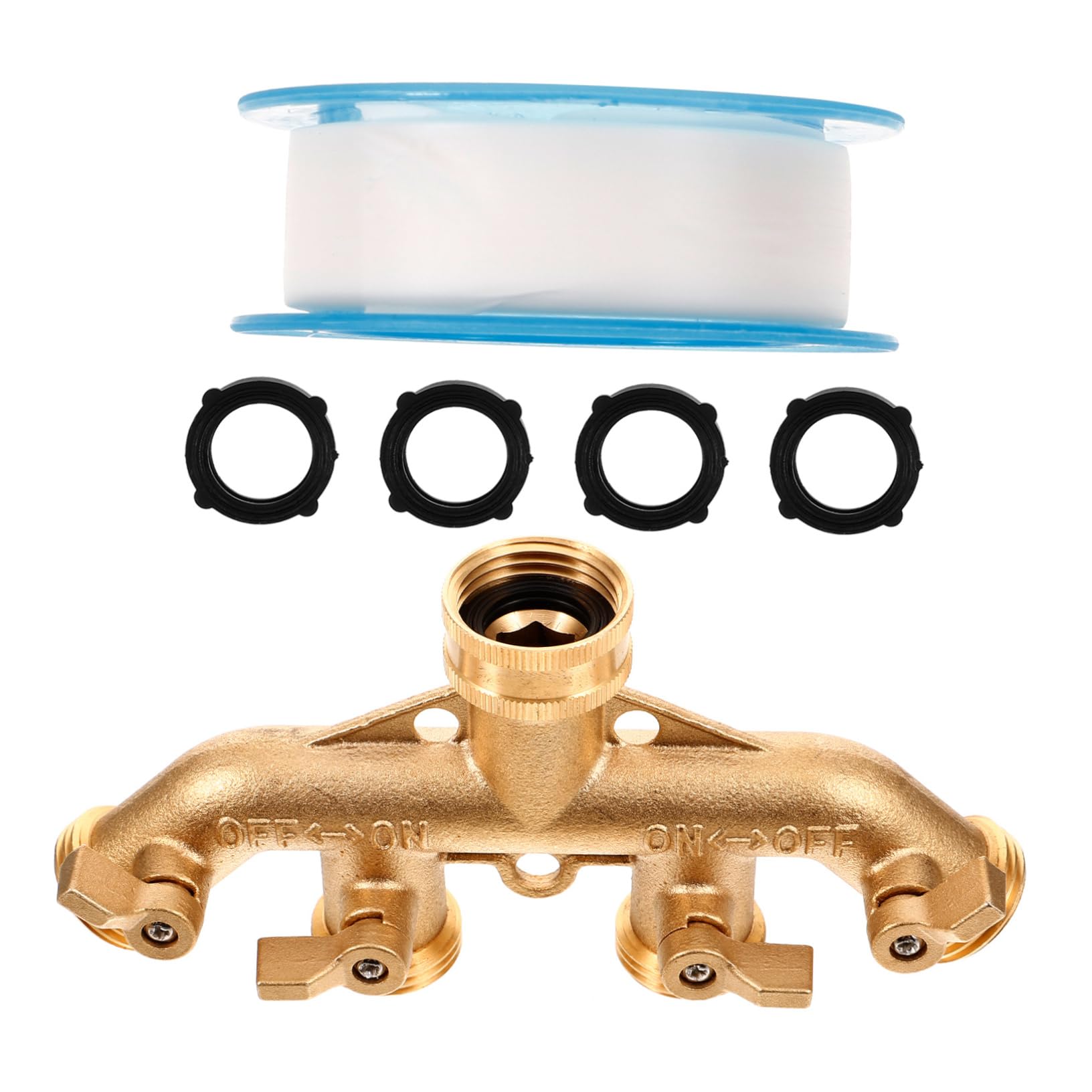 Holibanna 1juego Divisor De Manguera Ajustable De Vías para Jardín Conector Rápido De Adaptador De Manguera Herramienta Práctica para Riego Y Uso Exteriores