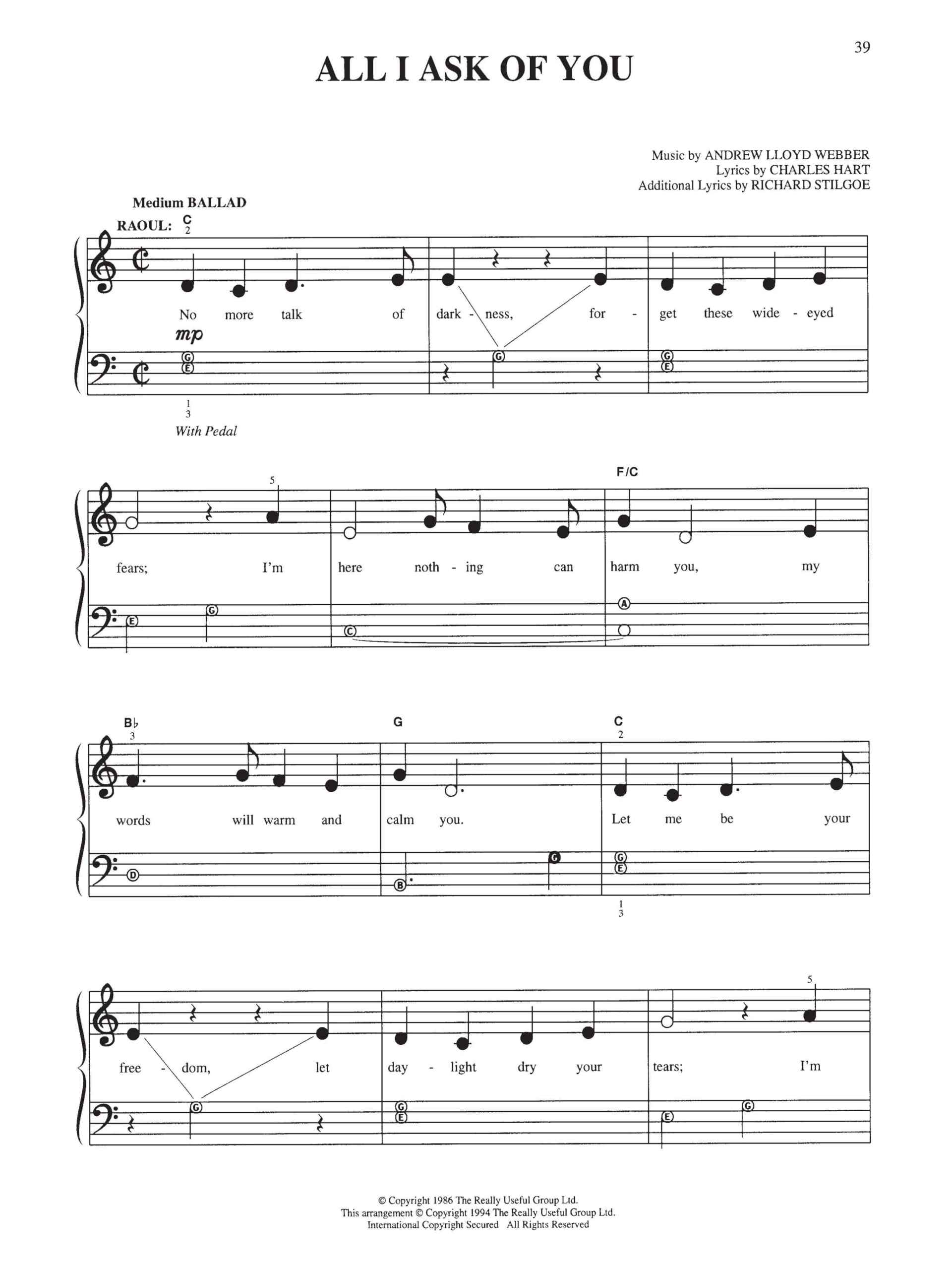 The phantom of the opera piano