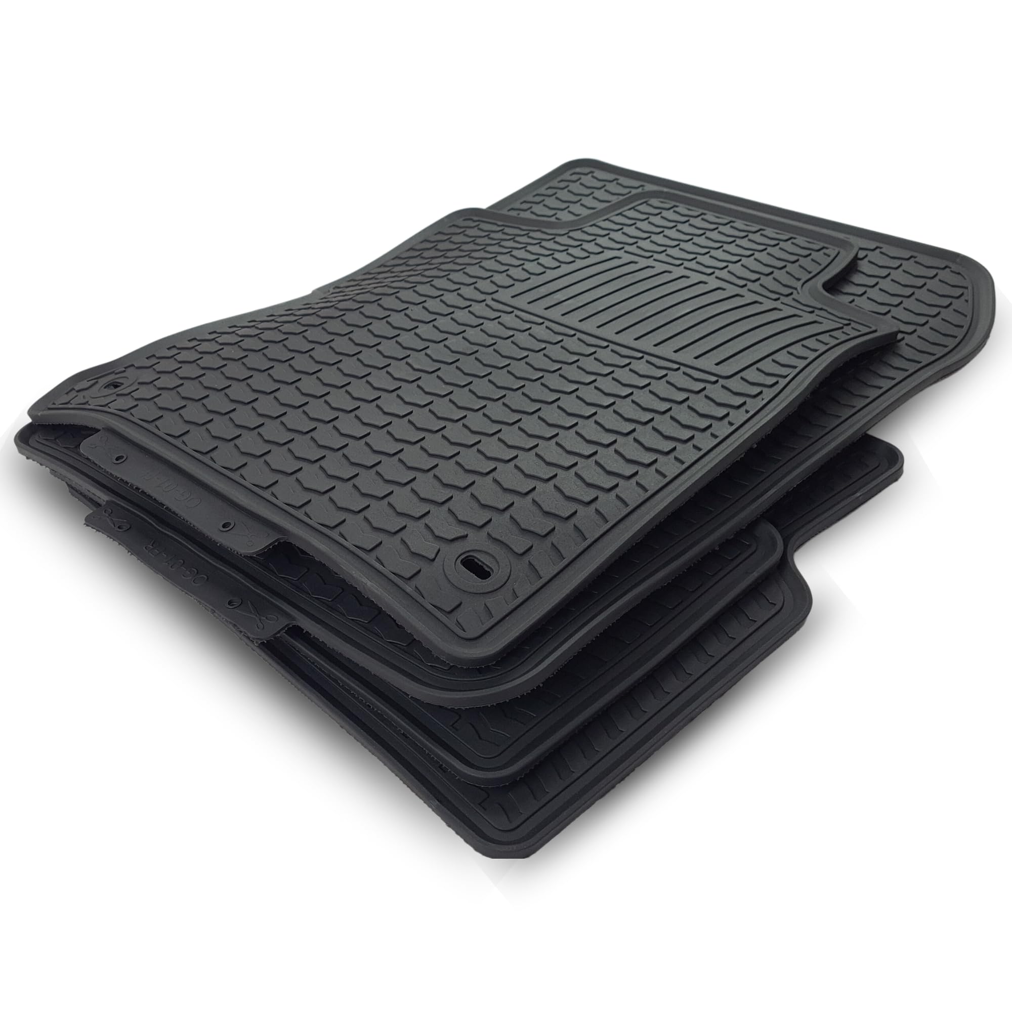 Custom-fit for 2013-2022 Acura ILX Premium All-Weather Rubber Floor Mats and Liners Front and 2nd Row Heavy Duty Set (Black)