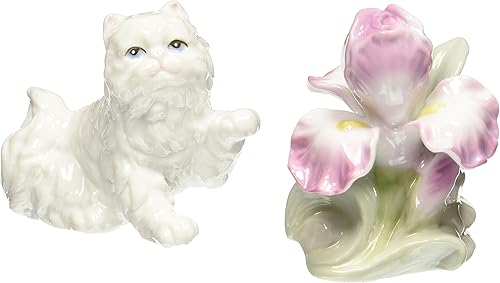 Artist Unknown CG PC48210 - Salero y pimentero persa para gatos de 3.25 pulgadas, color blanco, 3 34 pulgadas x 3 18 pulgadas x 3 14 pulgadas de alto