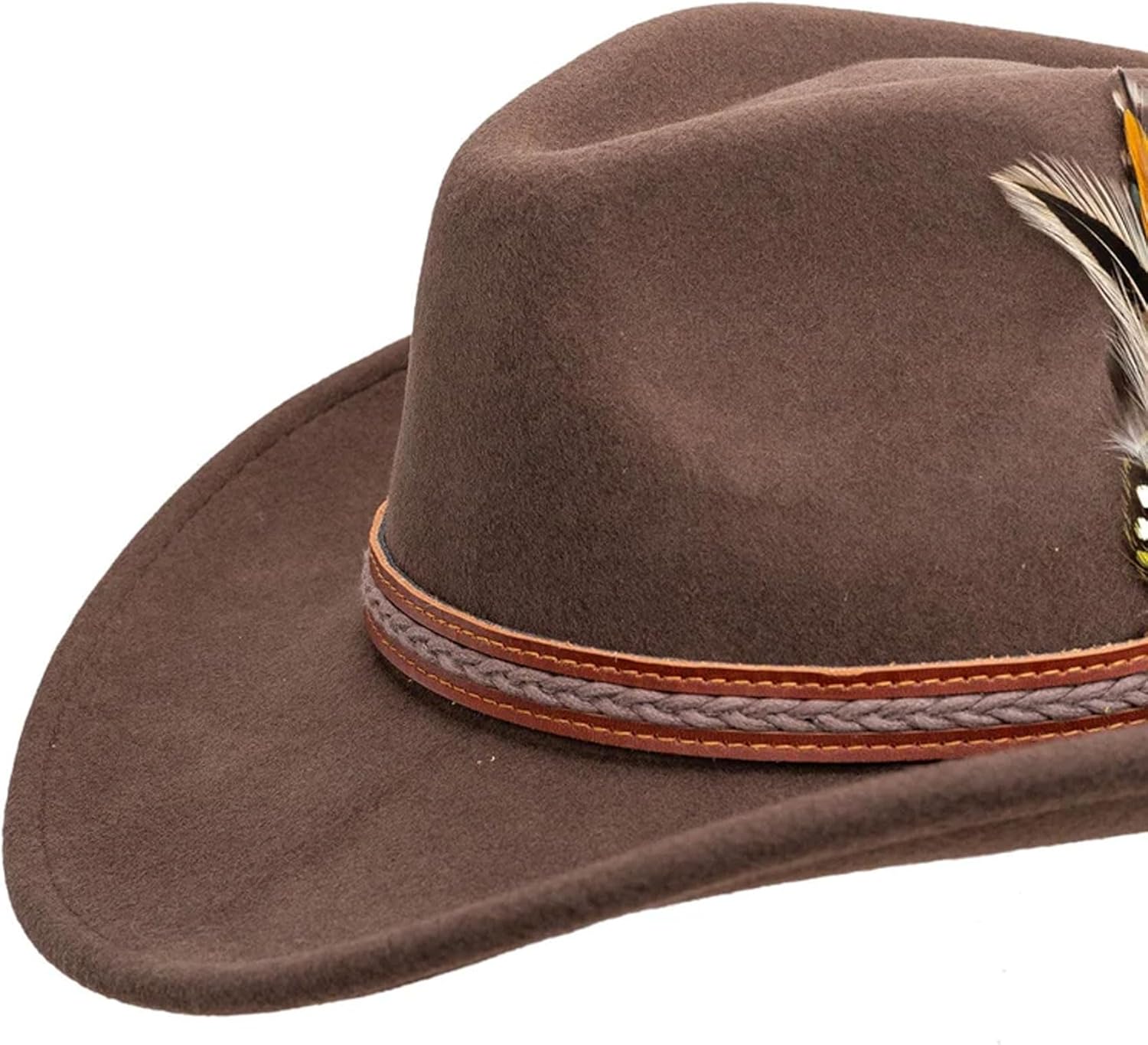 Outback Trading Unisex Adult's High Country Durable Wool Western Cowboy Hat with Brim Lock - Image 3