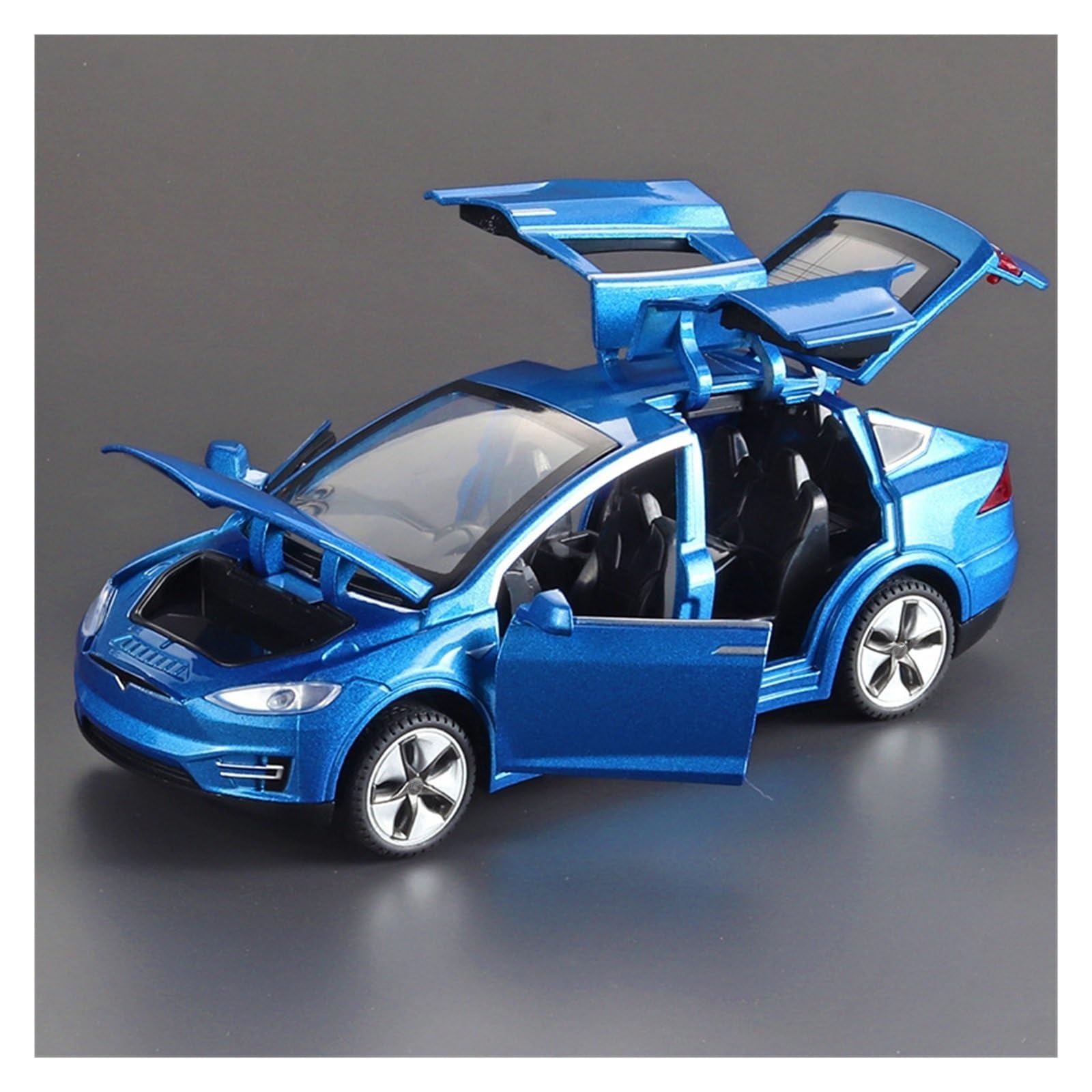 Btwodian Scale Model Car 1:32 For Tesla For Model X Alloy Metal Diecast Car Model Display Ornaments(Blue)
