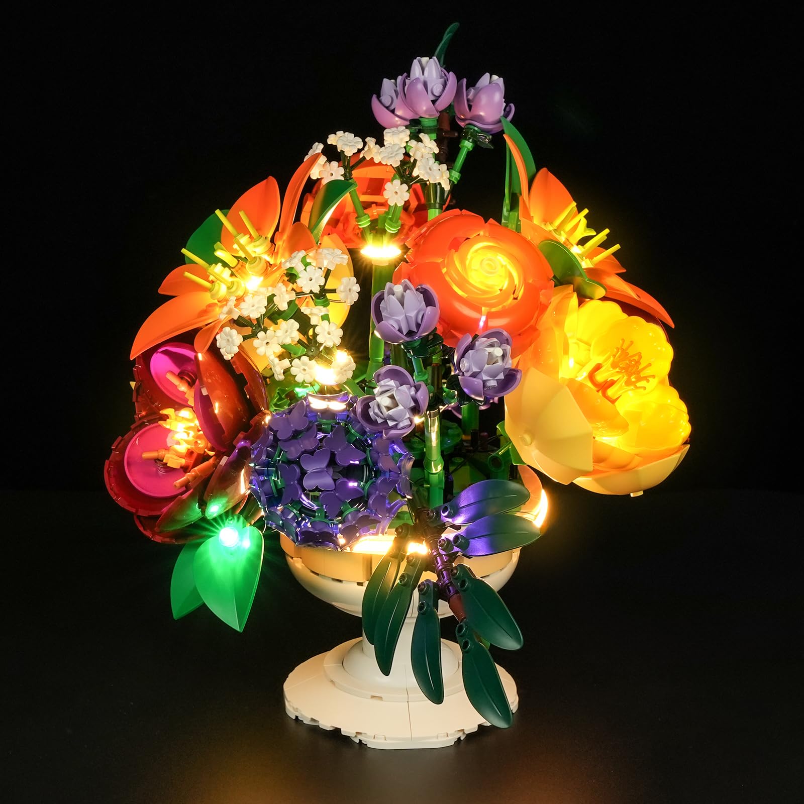 Mililier LED Light Kit for Lego Botanicals Flower Arrangement 10345 Set, Compatible with Lego 10345 Building Blocks Model(Not Include Blocks Set)