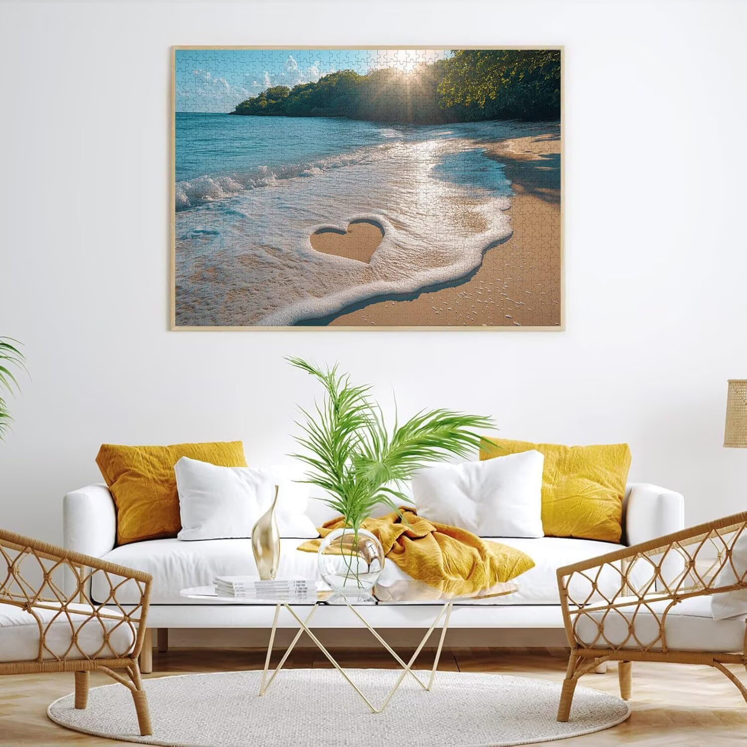Puzzle 3000 Pièces Adultes Plage Puzzles Classiques Amour, n-201
