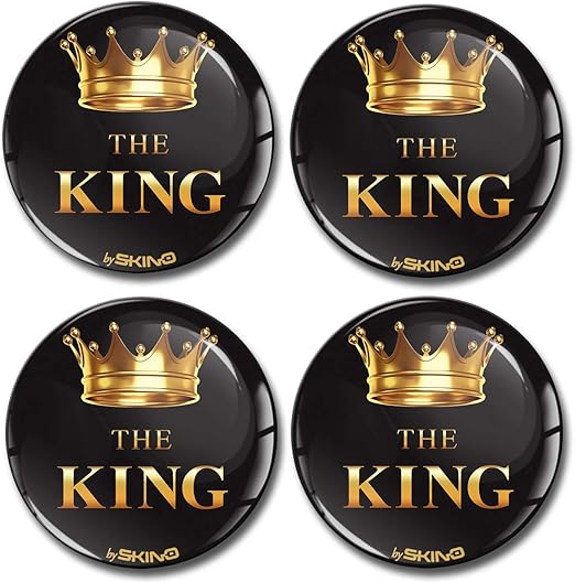 SkinoEu 3D Gel Aufkleber 4er Set - Schwarz Auto Motorrad Helm Laptop