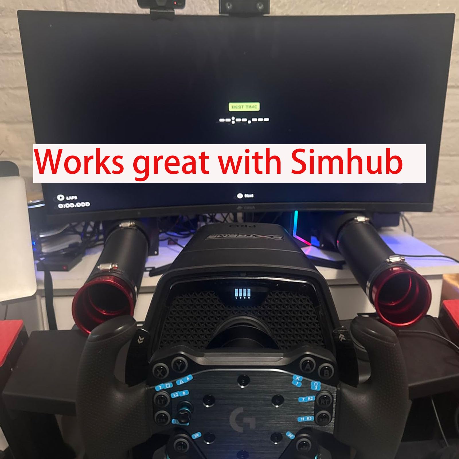 Obokidlyamor Symulacyjna rura wlotowa turbiny, symulator poczucia wiatru, zmiana prędkości wiatru na kierownicy, gra wyścigowa, PC, USB, do Logitech/Thrustmaster/fanatec G923 G920 G29 rura ssąca