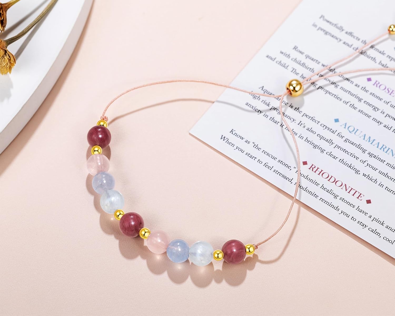 LOVEMY Healthy Pregnancy Gift & Delivery Bracelet, Pregnancy Support, New Mom Gifts, Moonstone Bracelet, Healing Bracelets for Women, Mothers Day Christmas Jewelry - Image 3