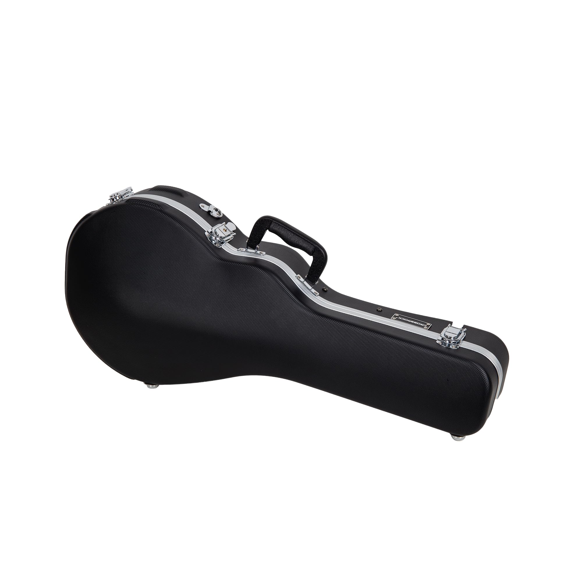 Crossrock Étui ABS pour Mandoline F-Style | Coque Matte Black, Serrure Sécurisée, Bretelles Sac à Dos, Rangement Intégré – Coque Rigide Anti-Rayures