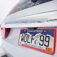 Vista 5 de YALOK Marco de matrícula de silicona con agujeros de drenaje, soporte universal para matrícula de coche de EE. UU. Accesorios para coche resistentes