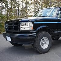 Vista 17 de PM PERFORMOTOR LED DRL - Barra de luz LED de repuesto para faros delanteros de doble LED, color negro, compatible con 92-96 F150 / F250 / F350