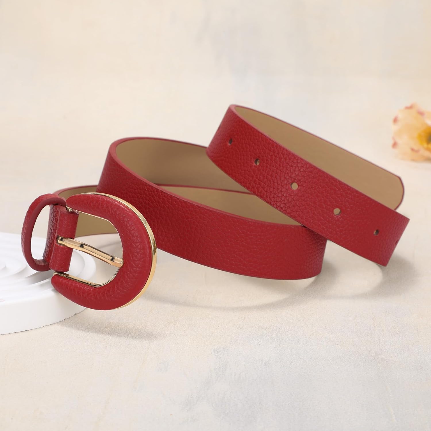 WHIPPY Women's Leather Belts for Jeans Pants Dress Black Leather Belts for Women Casual Fashion Ladies Waist Belts - Image 6