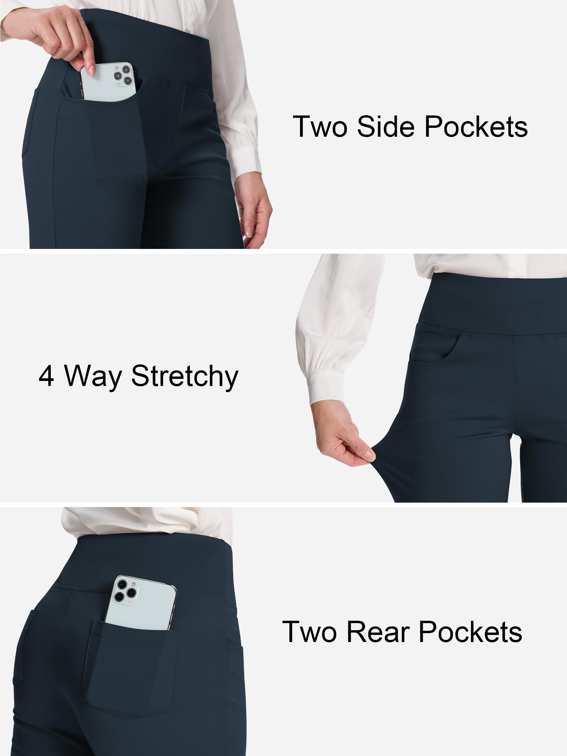 MOVE BEYOND Donna Pantaloni e Pinocchietti Bootleg da Yoga con 4 Tasche a Vita Alta Controllo di Pancia
