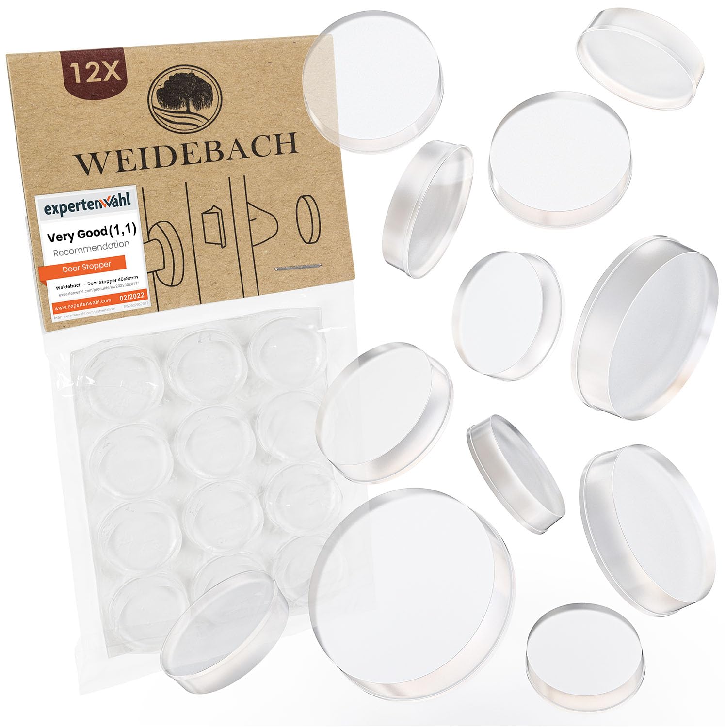 Glasbuffer transparant zelfklevend 19mm kopen