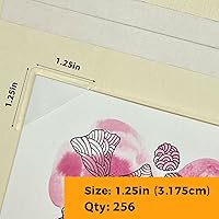 Vista 2 de Lineco Esquinas de montaje de polipropileno sin ácidos, autoadhesivas y sensibles a la presión, 1.25 pulgadas, para imágenes y documentos