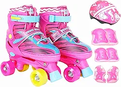 Patins Infantil Roller 4 Rodas Proteção Ajustável