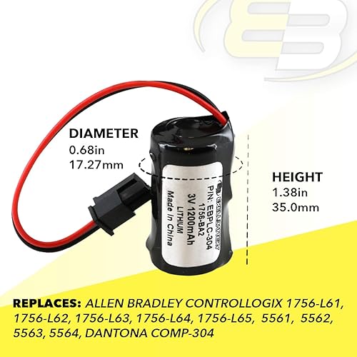 Miniatura 6 de Paquete de 10 baterías de litio PLC que reemplaza a 1756-L6X 1756-LSP BR23A-AB 5564 5561 5562 5563 1756-BA2 1756-L61 1756-L61S 1756-L62