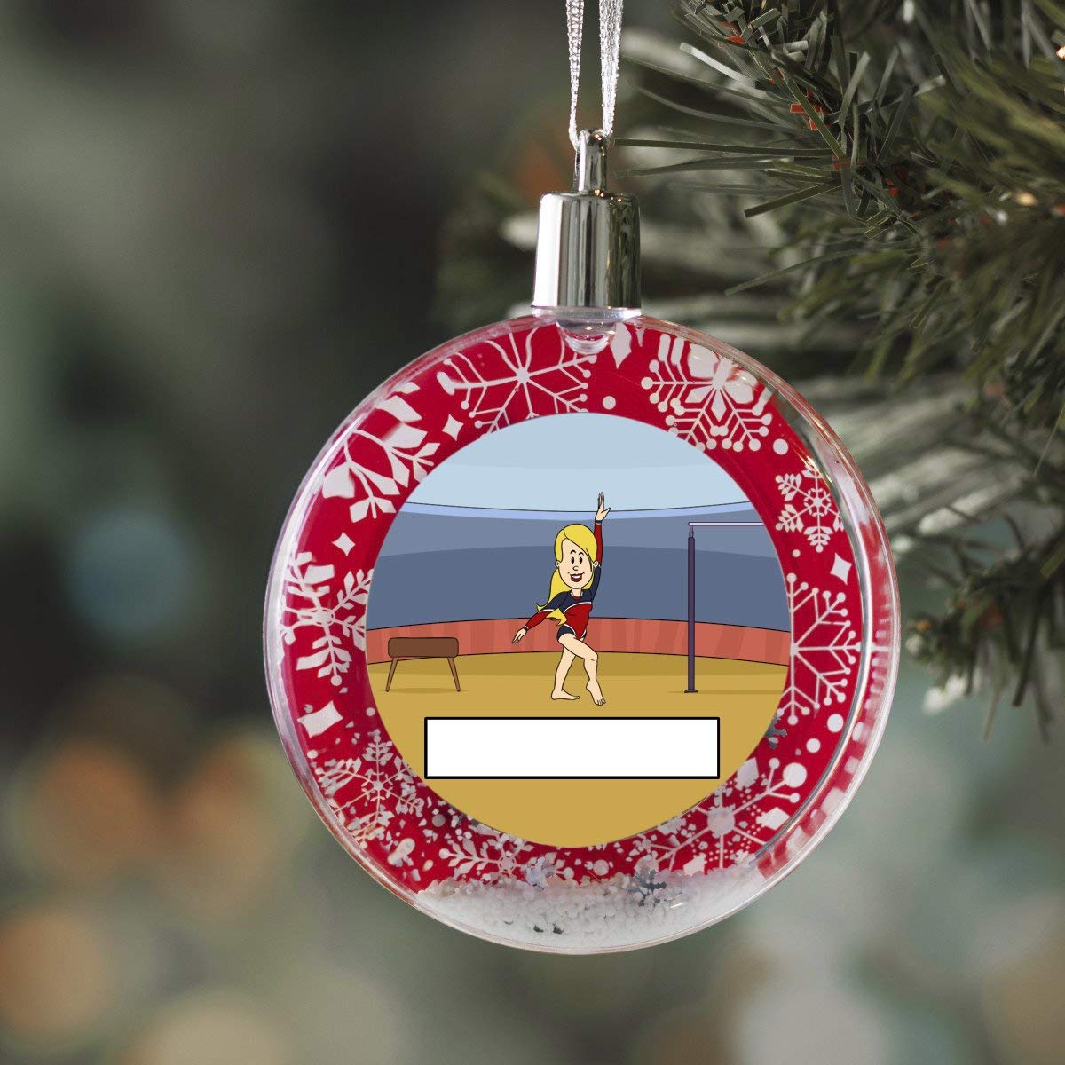 PrintedPerfection.com Personalized StoryLine Cartoon Caricature Snow Globe Christmas Ornament: RV Lovers - Couple