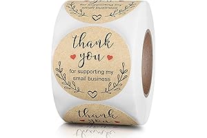 2 Inch Thank You Stickers Roll for Businesses 500 Labels