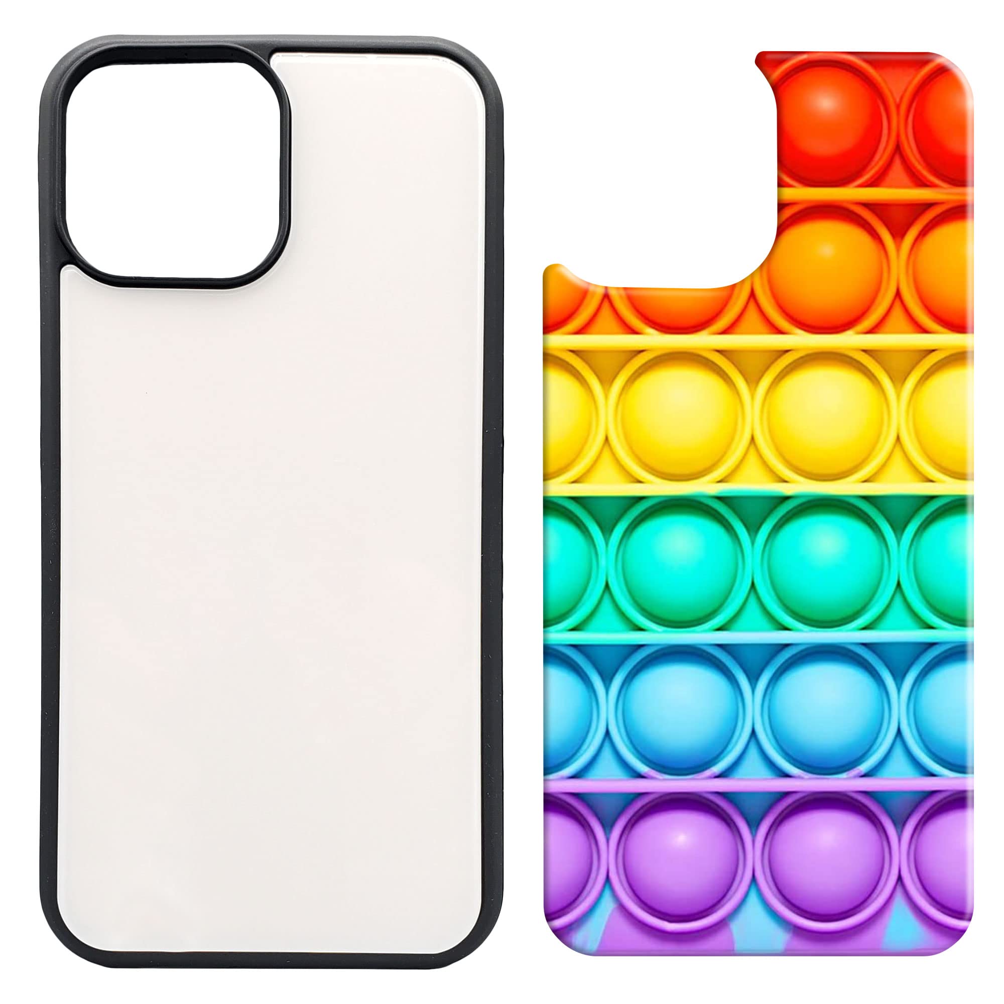 INNOSUB USA Sublimation Phone Cases Set of 5Pcs – Protective Case Compatible with iPhone 13 Mini Includes Tempered Glass Inserts – Cell Phone Case Supports Wireless Charging