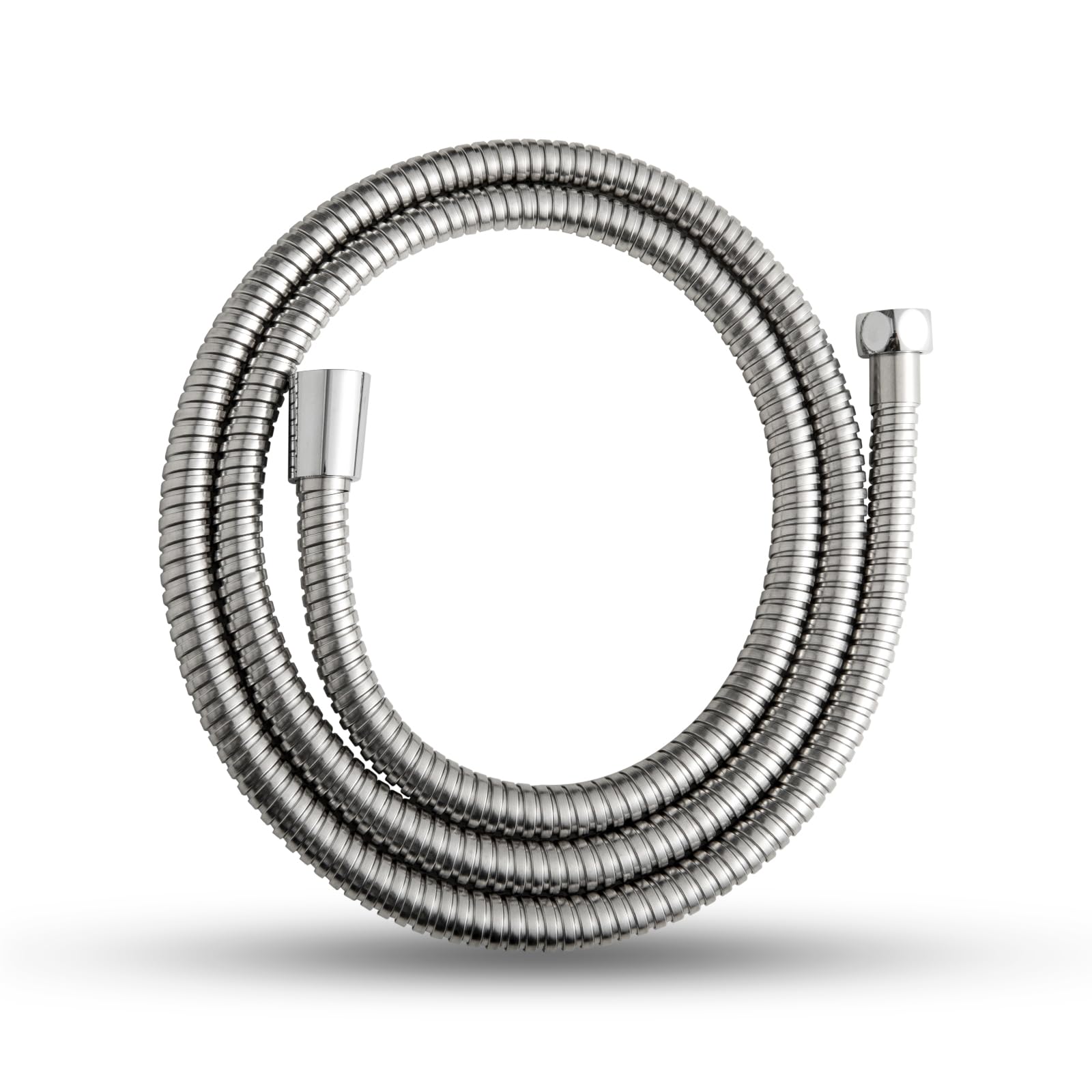 OFFO Flexibler Edelstahl Duschschlauch,Brauseschlauch 1.5m, G1/2 Zoll Standard Anschluss, Leckfrei und Anti-Knick, Leicht zu reinigen, für Dusche Badezimmer​, Chrom