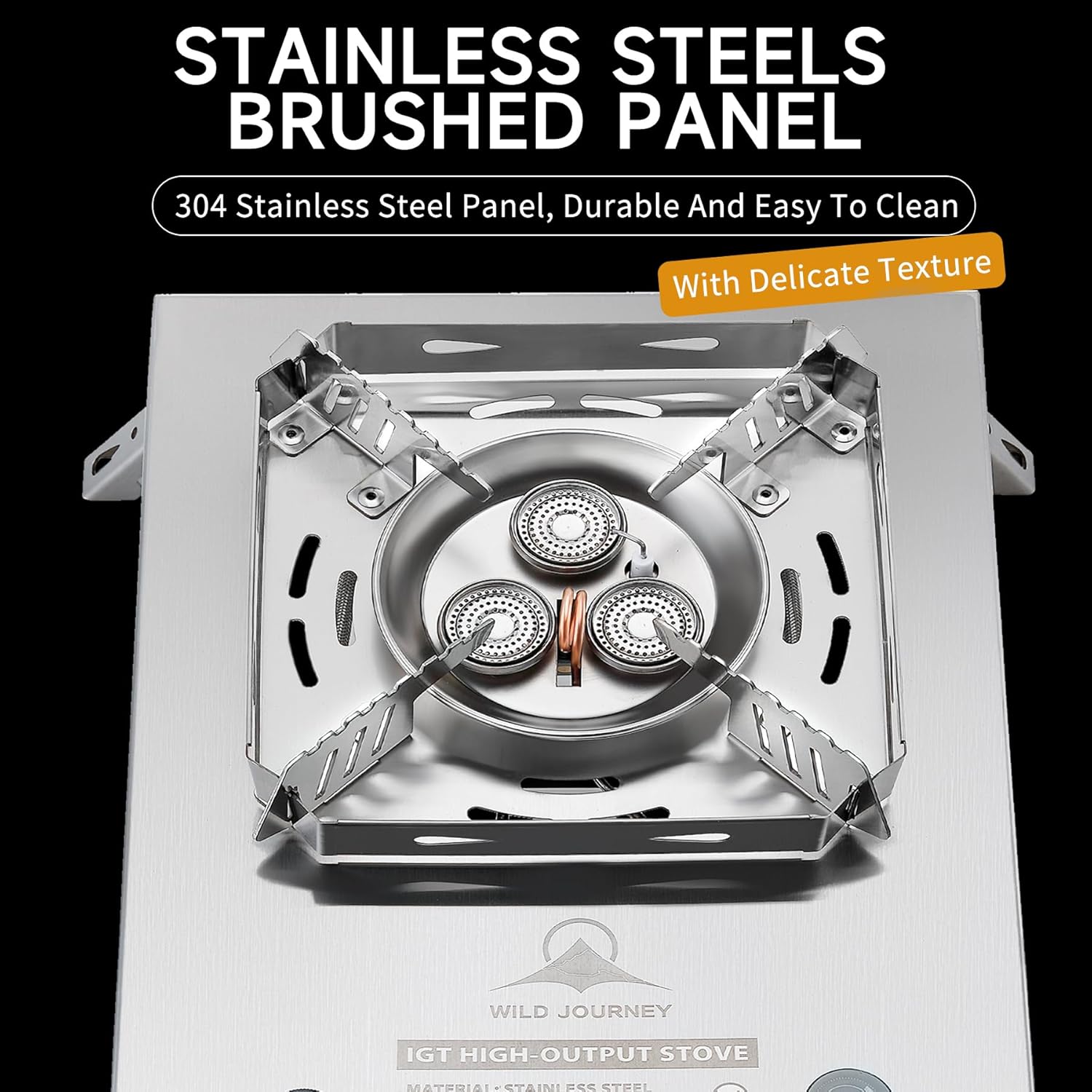 Camping Stove for IGT Table, 7500W/25591 BTU/hr, Stainless Steel Structure, Folding Isobutane Stove with Carry Bag, Portable Camp Gas Stove for Outdoor Car Camping Cooking Tailgating