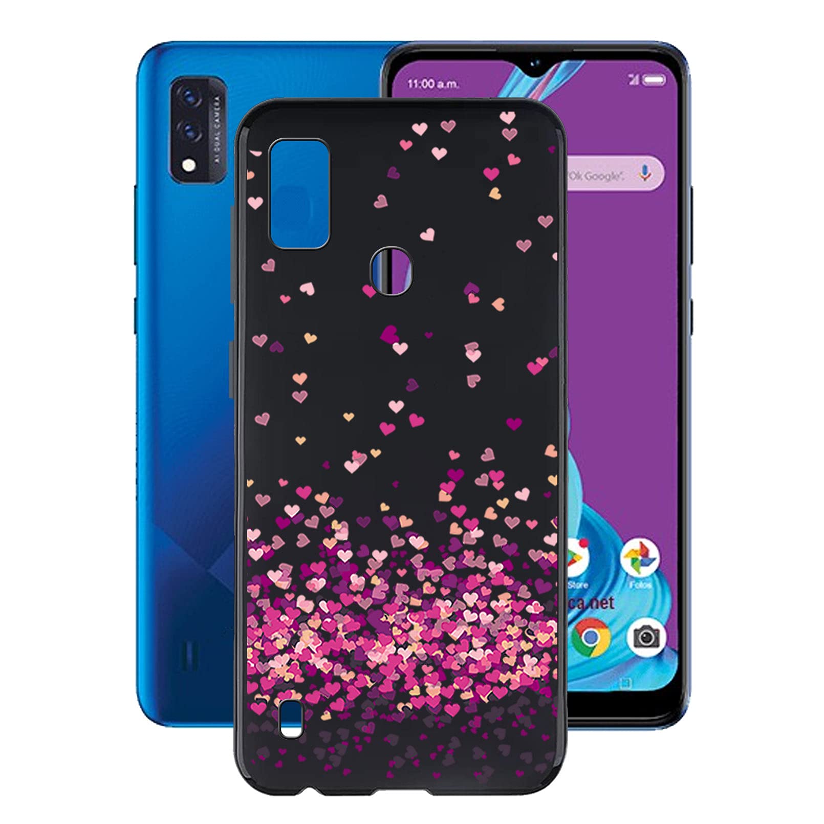Custodia Per ZTE Blade A51, 2 Pezzi Cover In Silicone Morbido TPU Nero, Ultra Sottile Antiurto, Bumper Antigraffio - 2