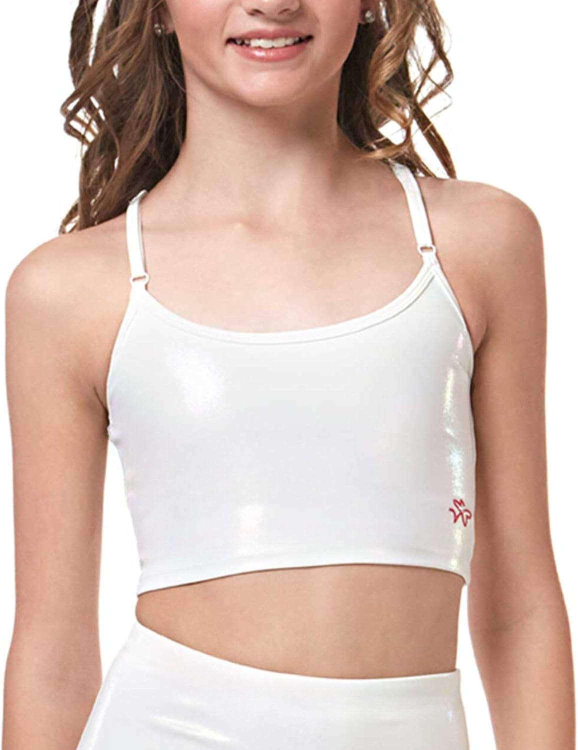 Dragonwing Ignite Crop Top (Designed for Dance, Cheer and The Gym) (US, Alpha, Medium, Regular, Pearl)