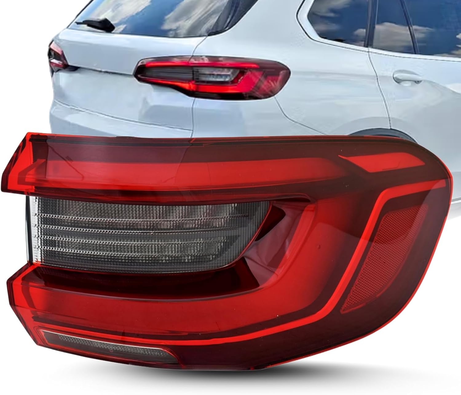 ALLIGATOR AUTO LIGHTS Compatible with BMW X5 2019 2020 2021 2022 Tail Light Assembly W/LED Bulbs, Right/Passenger Outer Side, W/O LOGO, BM2805137