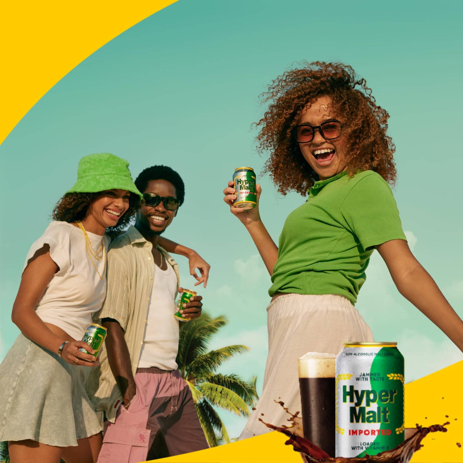 HYPER MALT - Boisson au malt en canette - Lot de 24 (330 ml)