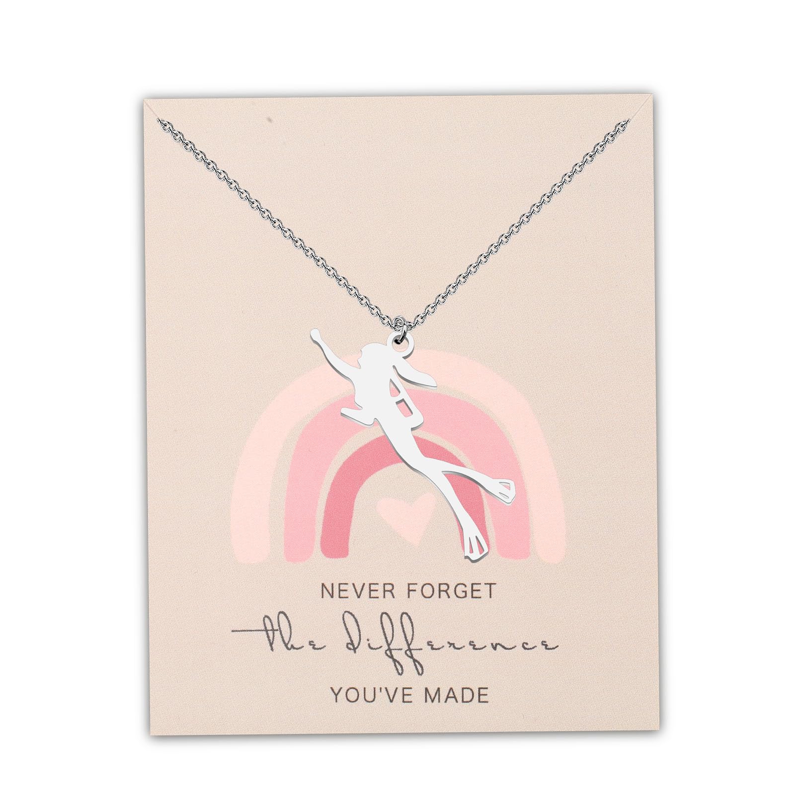MYOSPARKDiver Gift Diving Necklace Water Sports Necklace Dive Team Gift Diving Jewelry Gift for Dive Lover Dive Coach