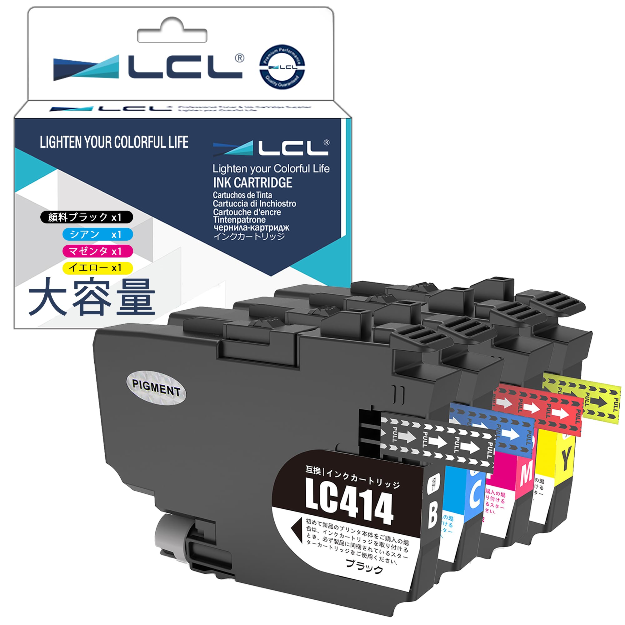 Amazon.co.jp: LCL Brother用 ブラザー用 LC414-4PK LC414 LC414BK