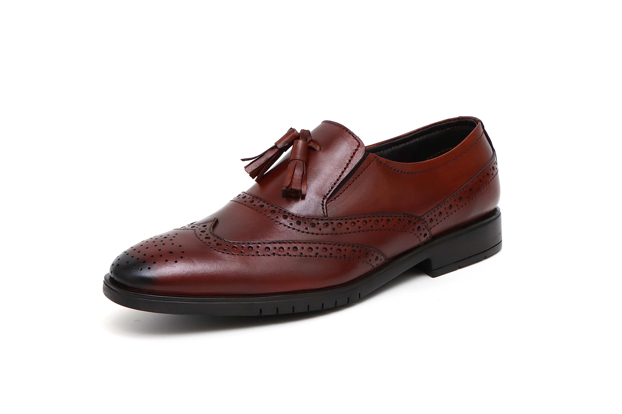 CLASSIC KICKS Mens Tan Real Leather Slip-On Moccasin Brogues Formal Tassel Loafers UK 11 (B0CBBQN2VC) Amazon Price History, Amazon Price Tracker