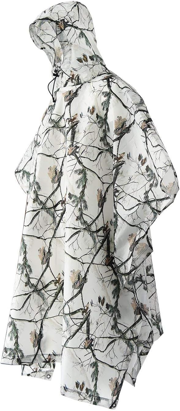 Poncho Rain and Snow Raincoat Ground Sheet Tent Cover Camouflage Shelter for Hunting Camping