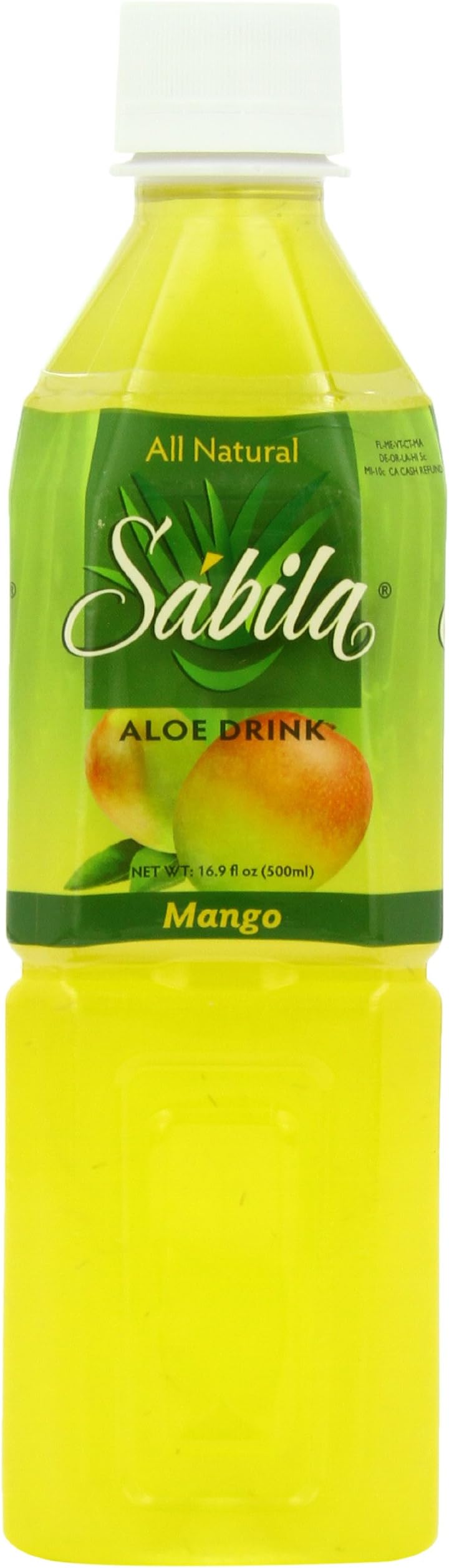 Sabila Aloe Drink, Mango, 16.9 Ounce (Pack of 20)