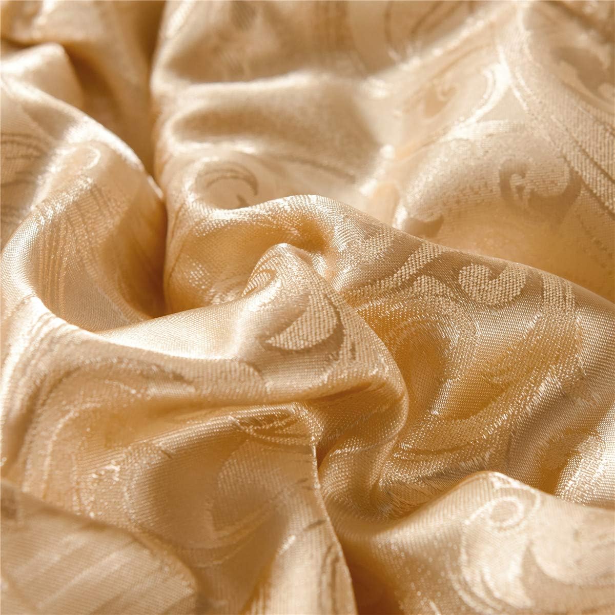 Queen Comforter Set- Luxury Gold Silk Bed Set All Season Lightweight Quilt Soft Microfiber Bedding comforters & Sets Matching 2 Pillow Shams (Full/Queen, 3 Pieces, 88-by-88 inches) - Image 8