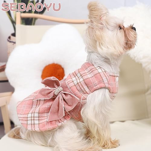 Miniatura 7 de Vestido de invierno para perros pequeños, lindo suéter de forro polar cálido para perros pequeños, chihuahua, Yorkie, ropa suave para mascotas,