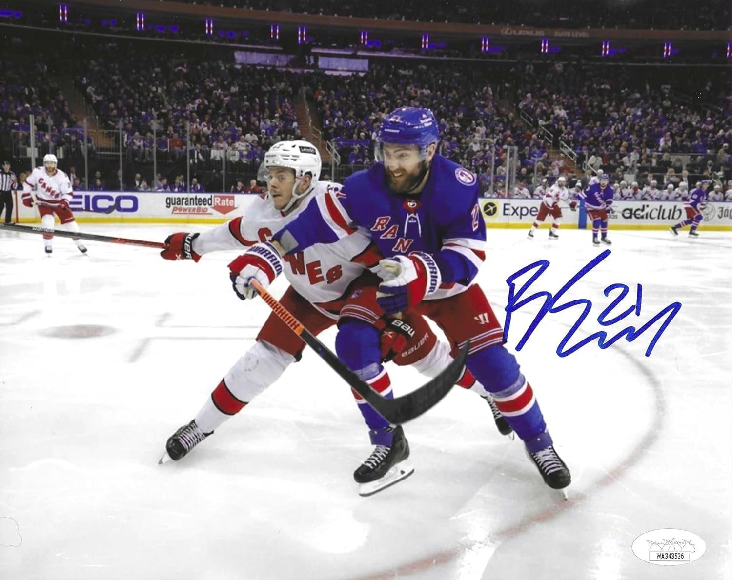 New York Rangers Barclay Goodrow During The 2022 Stanley Cup Play Offs Autographed 8x10 Photo Picture. - Valentines Day, Birthday, Fathers Day, Or Christmas Gifts For Men, Dad, And Husband
