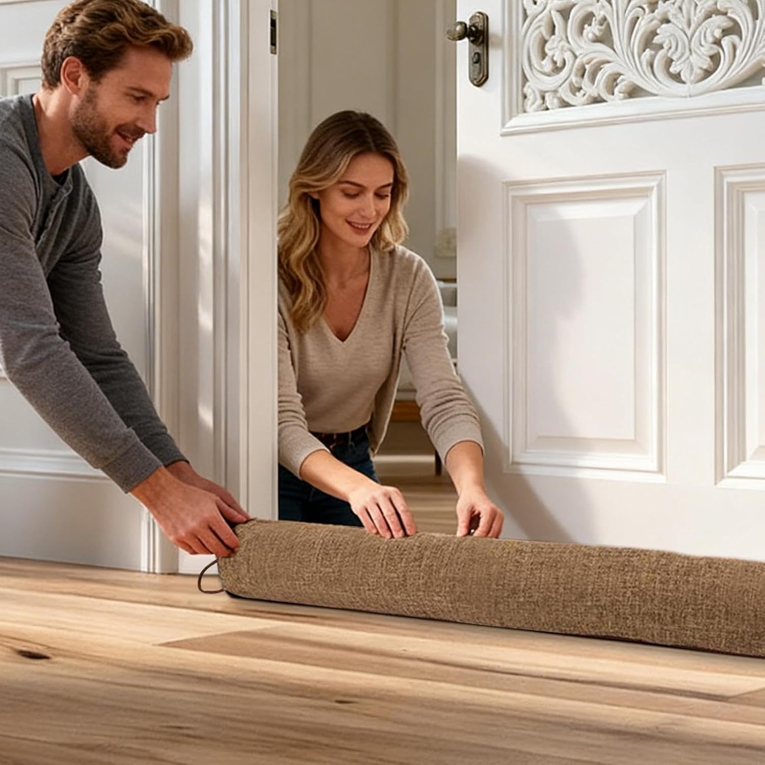 ドアドラフトストッパー - 三角ドラフトストリッピングブロッカー - ドア下 ノイズストッパーストリップ | ガレージ屋内 屋外 部