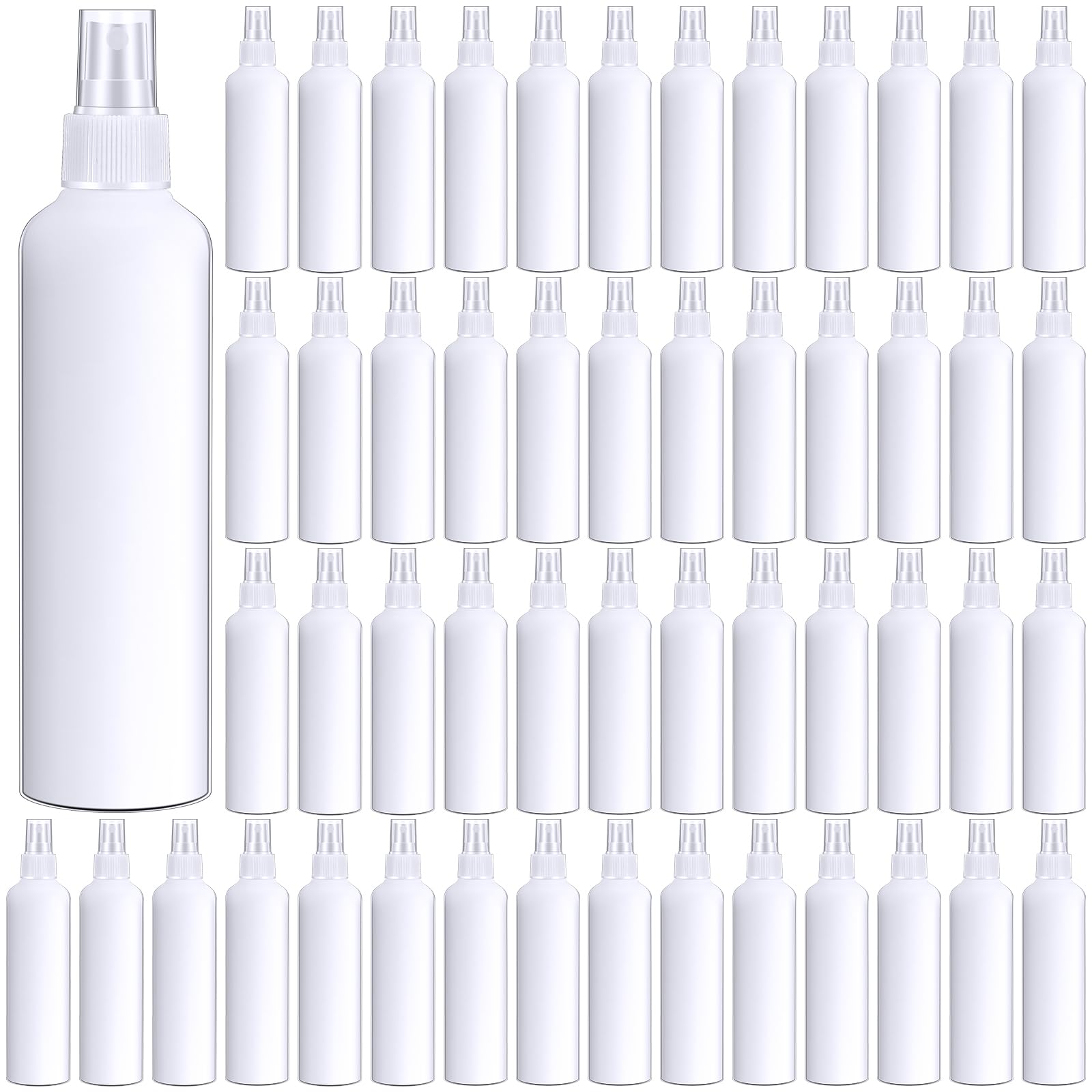Eccliy 32 Pcs 8 oz Spray Bottles Fine Mist Plastic Spray Bottles Clear Empty Sprayer Hairs Refillable Travel Sprayer with Pump Cap for Cleaning Oils