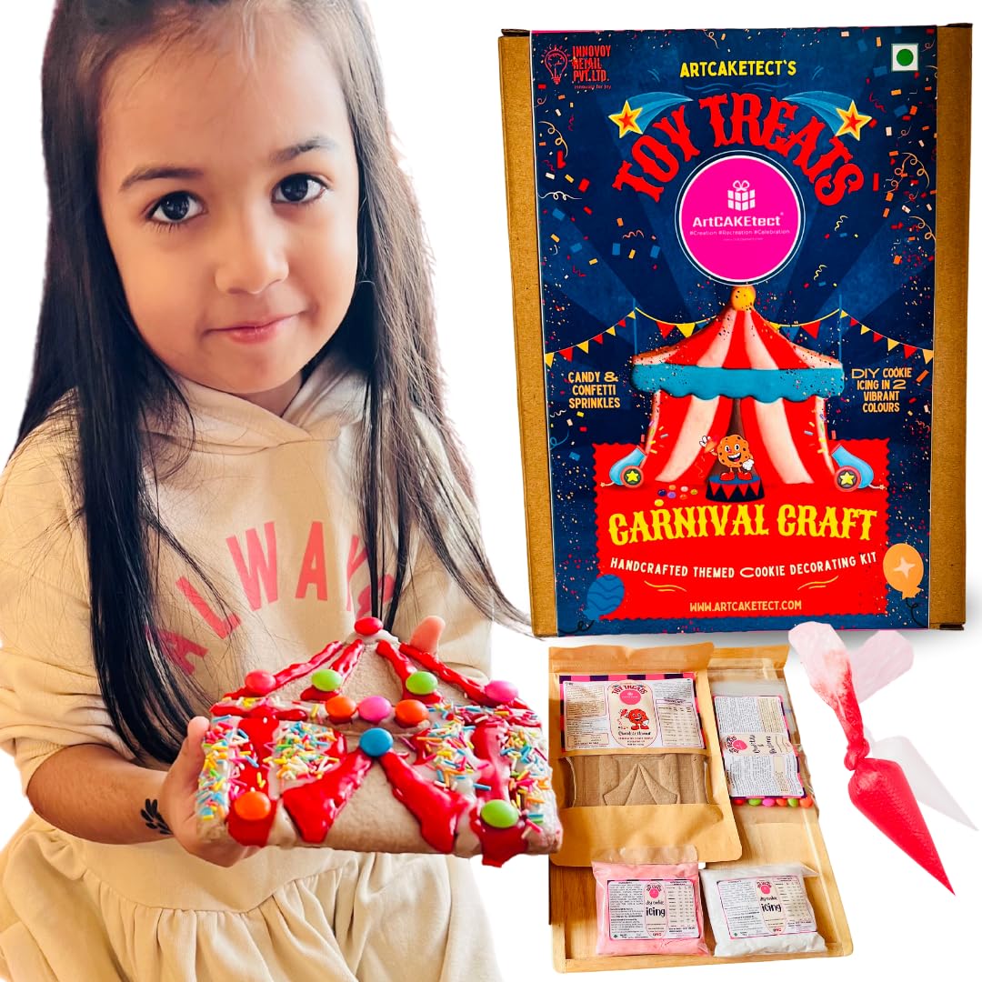 Artcaketect carnival craft chocolate cookie decorating kit I cookie box diy kit I cookie art and craft kit for kids